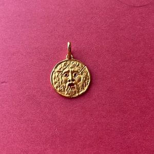 Vintage Gold Mouth of Truth Pendant